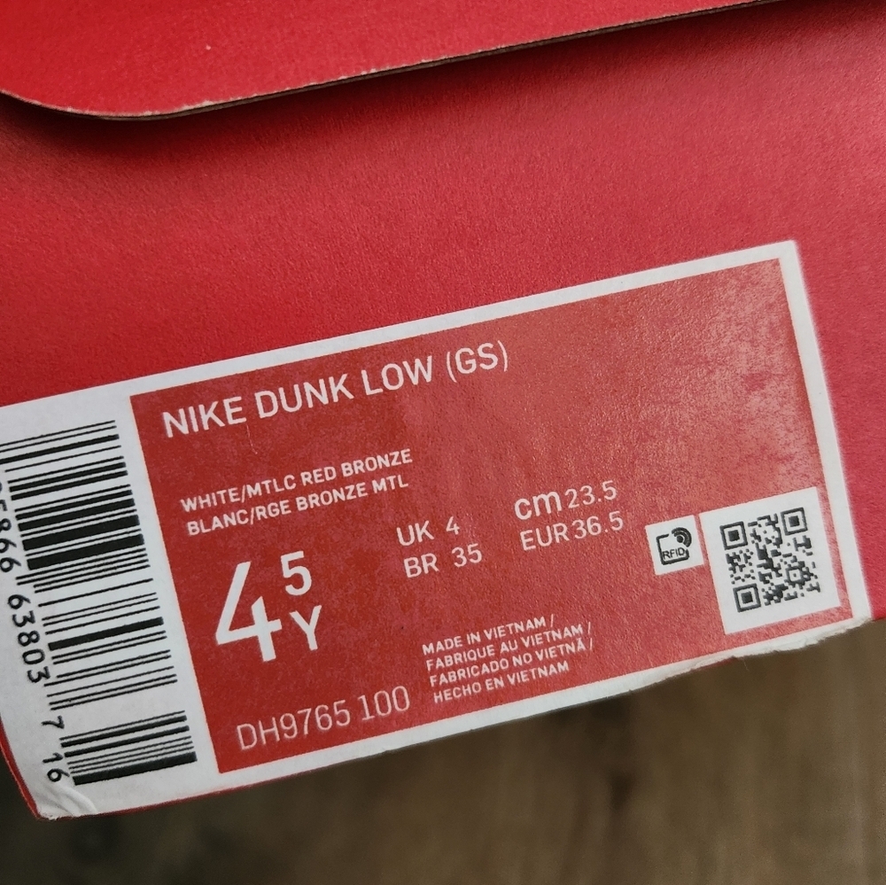Nike Dunk Low White Pink (GS) - Picture 5 of 12